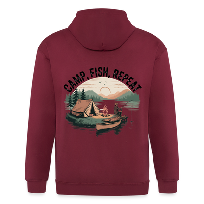 Unisex Heavyweight Hooded Jacket - maroon