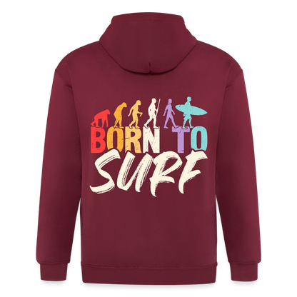 Adult Unisex Heavyweight Hooded Jacket - maroon