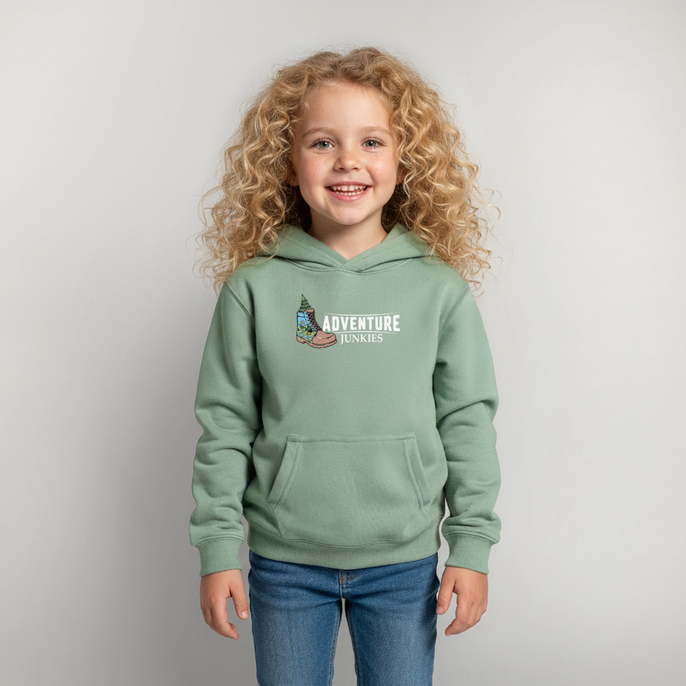 Children's Unisex  Hoodie { Customise Breed & Paw } - steel green