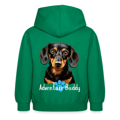 Children's Unisex Hoodie  {Customise Breed & Paw } - kelly green