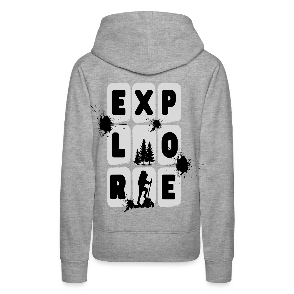 Women’s Premium  Hiking / Walking Hoodie - heather grey