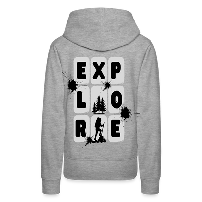 Women’s Premium  Hiking / Walking Hoodie - heather grey