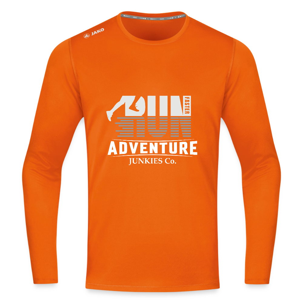 Long Sleeve Breathable Running Top - neon orange