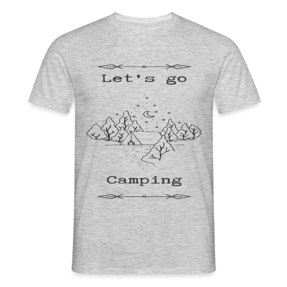 Men's  Camping T-Shirt - heather grey