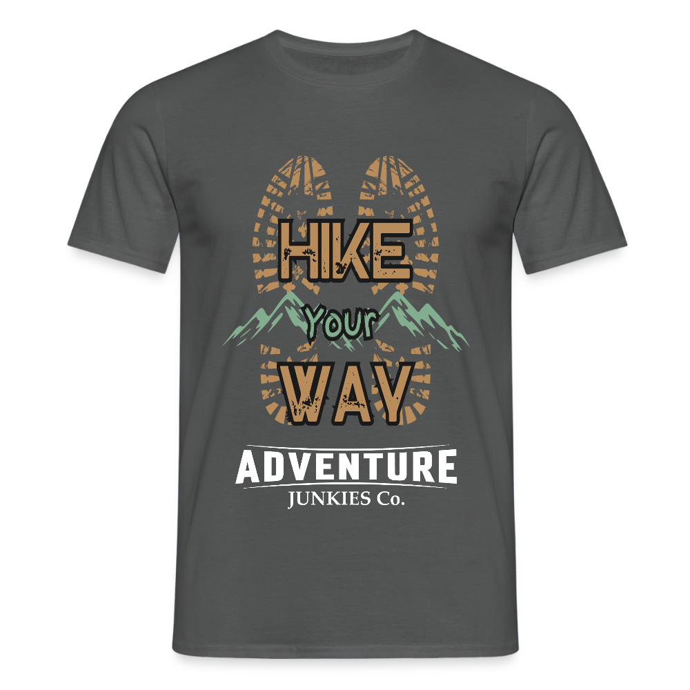 Men's Hiking & Walking T-Shirt - charcoal grey