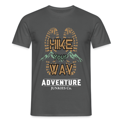 Men's Hiking & Walking T-Shirt - charcoal grey