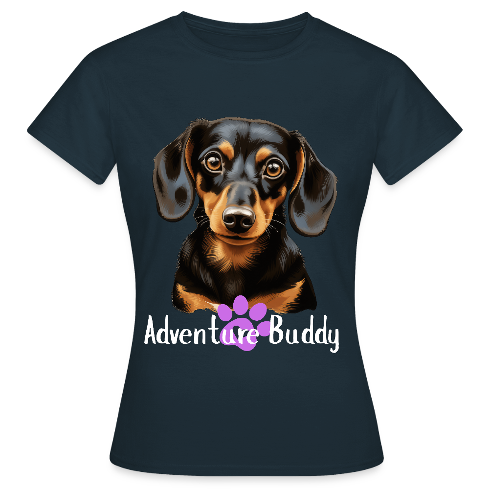 Women's T-Shirt  {Customise Breed & Paw } - navy