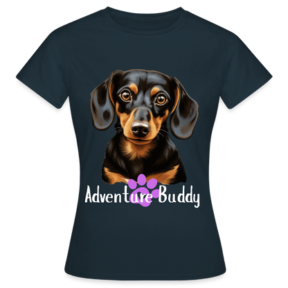 Women's T-Shirt  {Customise Breed & Paw } - navy