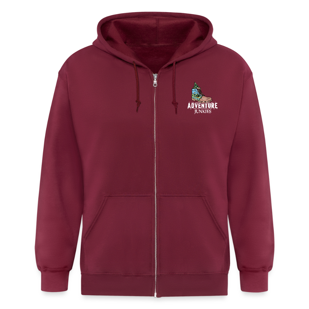 Unisex Heavyweight Hooded Jacket - maroon