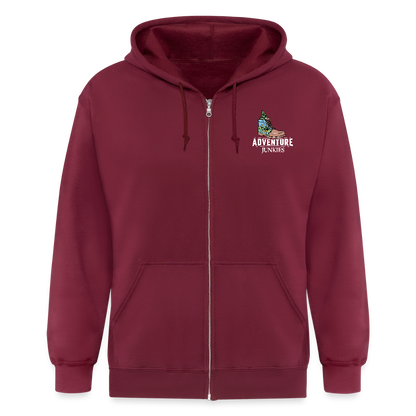 Unisex Heavyweight Hooded Jacket - maroon