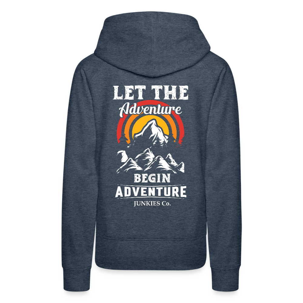 Women’s Premium Hiking / Walking Hoodie - heather denim