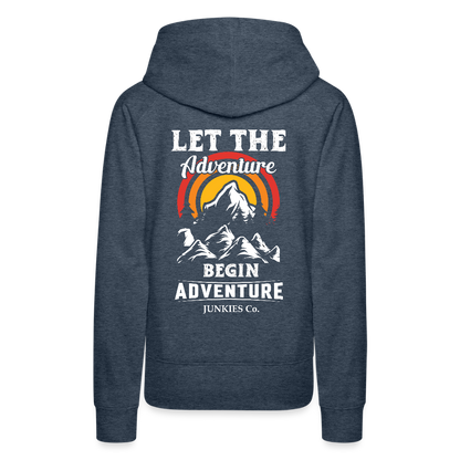 Women’s Premium Hiking / Walking Hoodie - heather denim