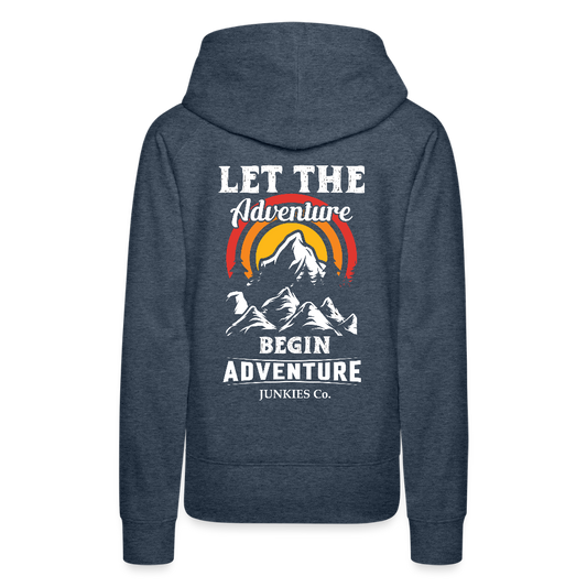 Women’s Premium Hiking / Walking Hoodie - heather denim