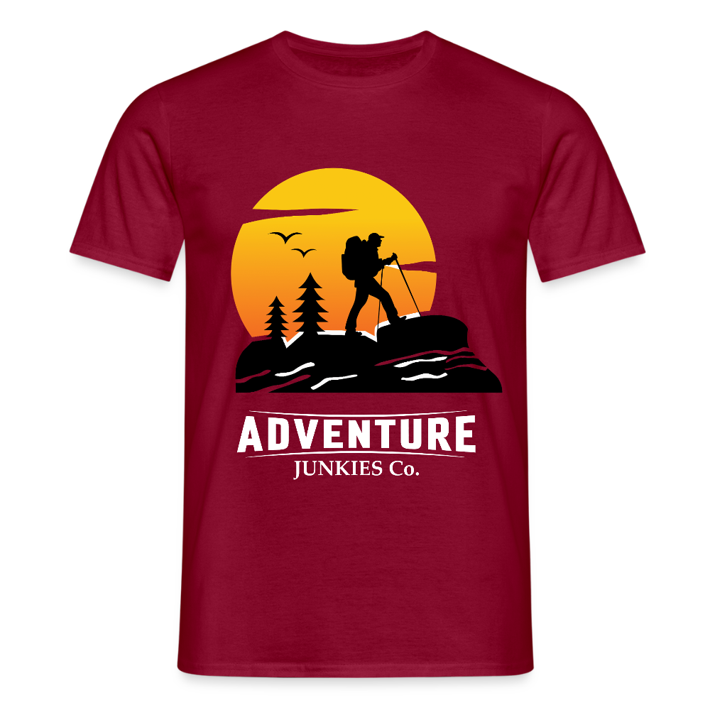 Men's Hiking & Walking T-Shirt - brick red