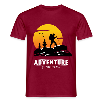 Men's Hiking & Walking T-Shirt - brick red