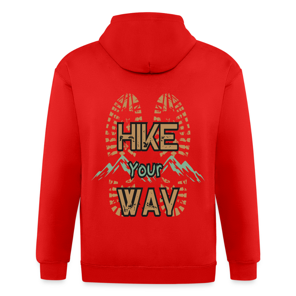Adult Unisex Heavyweight Hooded Jacket - red