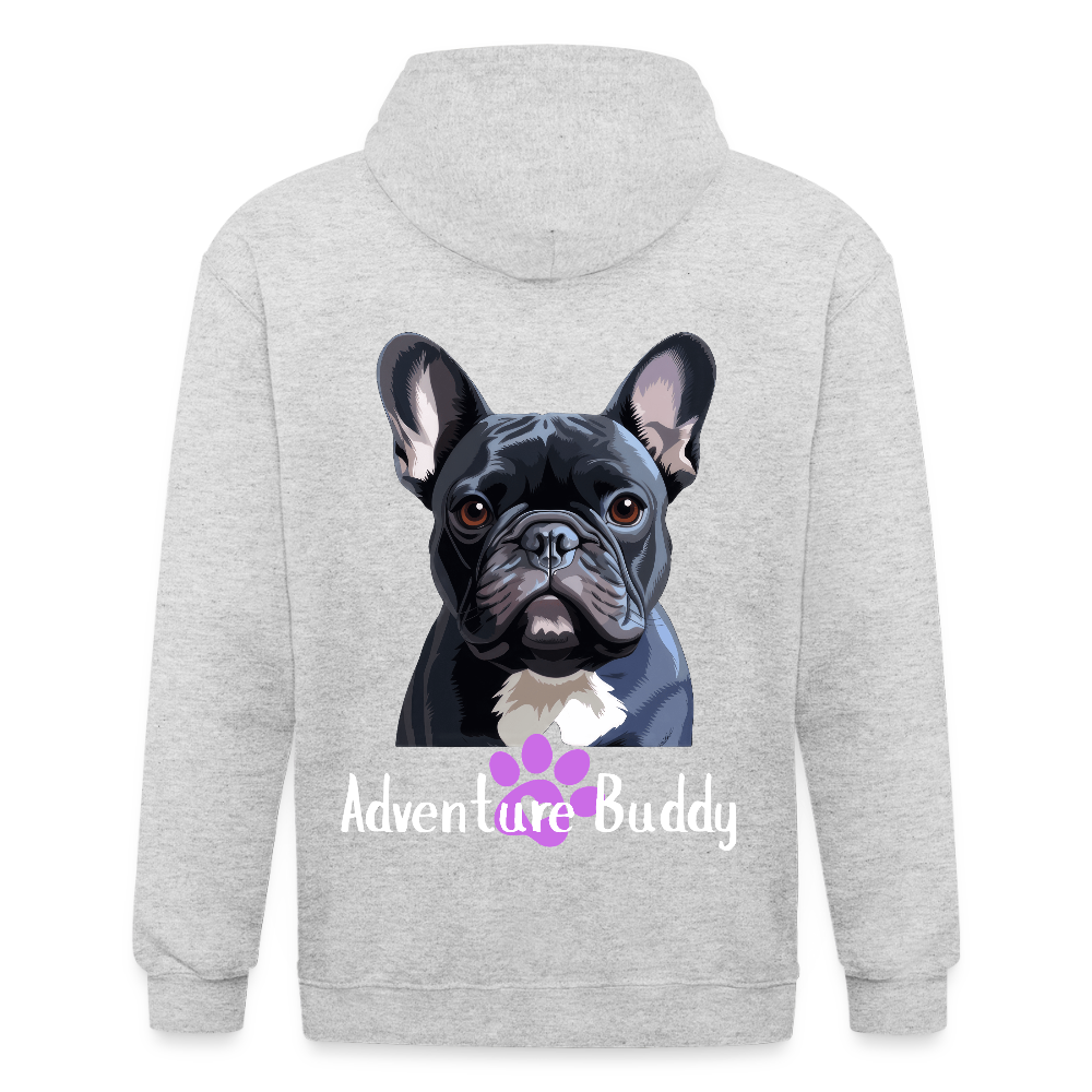 Adult Unisex Heavyweight Hooded Jacket  {Customise Breed & Paw } - heather white