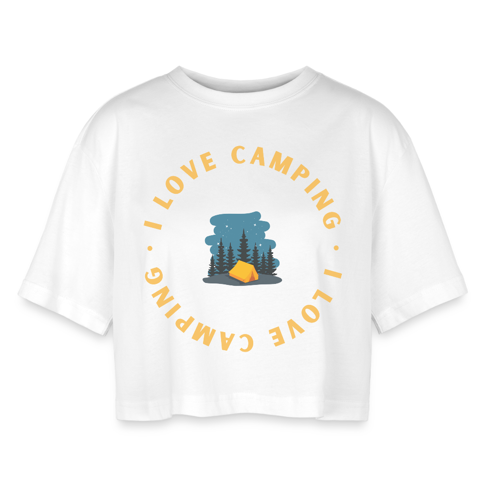 Women’s Oversized Cropped T-Shirt - white