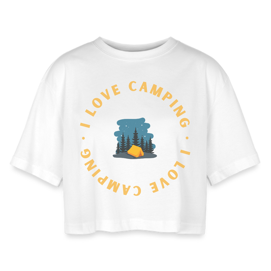 Women’s Oversized Cropped T-Shirt - white