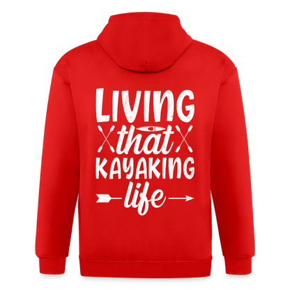 Unisex Heavyweight Hooded Jacket - red