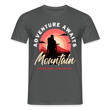 Men's Hiking & Walking T-Shirt - charcoal grey