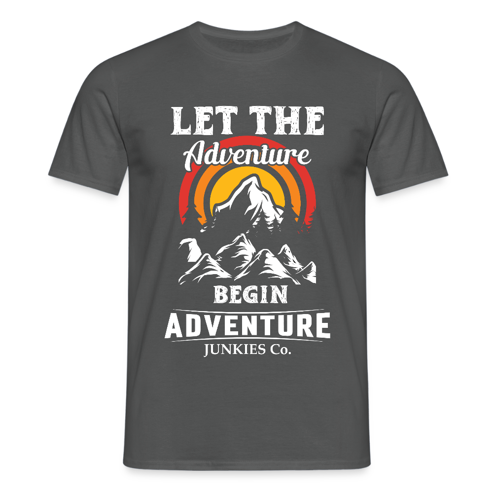 Men's Hiking & Walking T-Shirt - charcoal grey