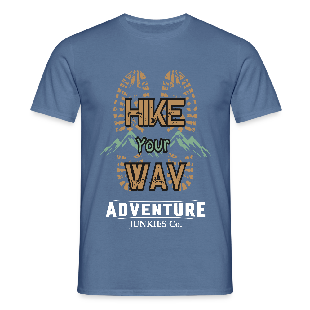 Men's Hiking & Walking T-Shirt - dove blue 