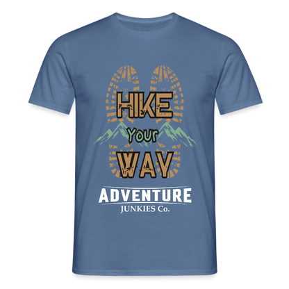 Men's Hiking & Walking T-Shirt - dove blue 