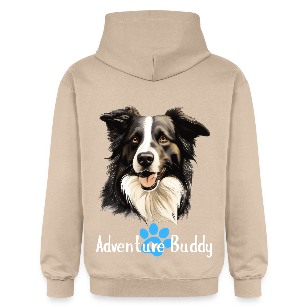 Adult Unisex  Midweight Hoodie  {Customise Breed & Paw} - sand