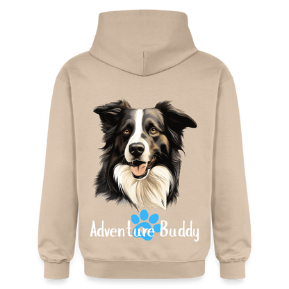 Adult Unisex  Midweight Hoodie  {Customise Breed & Paw} - sand
