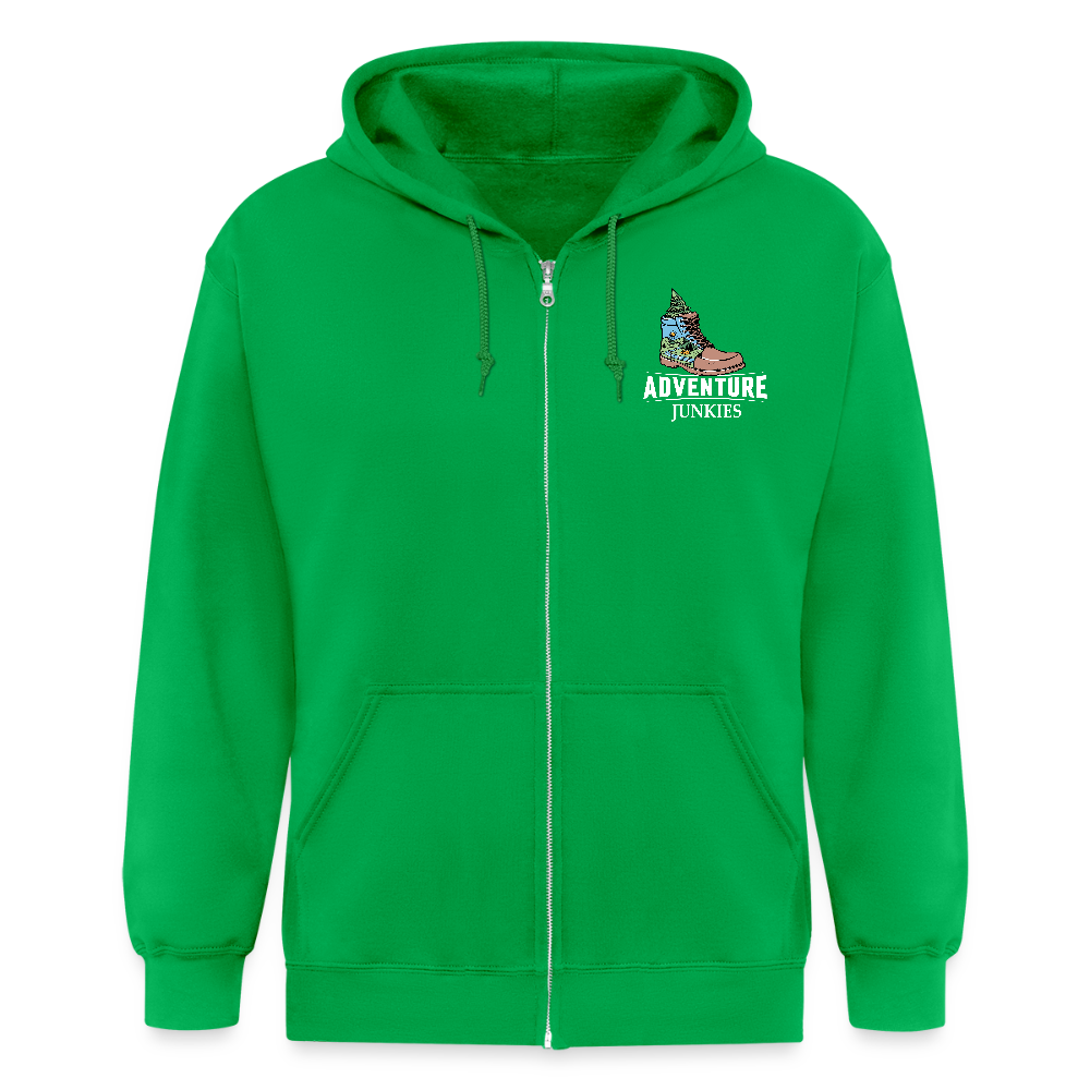 Unisex Heavyweight Hooded Jacket - kelly green