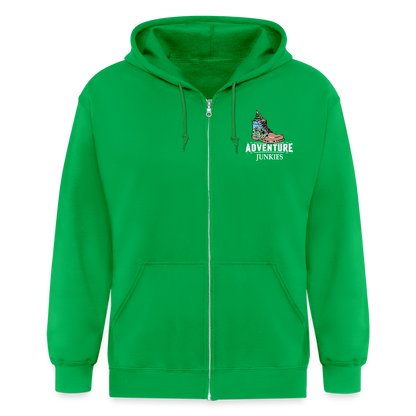 Unisex Heavyweight Hooded Jacket - kelly green