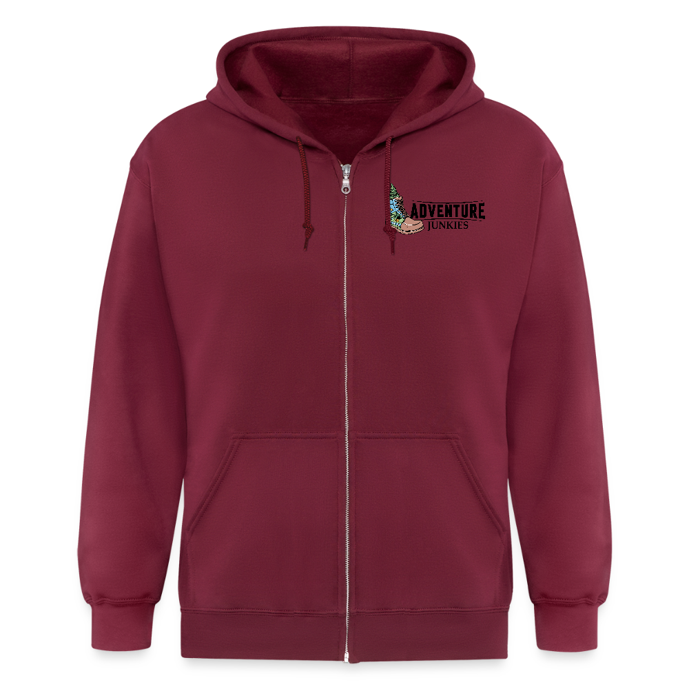 Adult Unisex Heavyweight Hooded Jacket - maroon