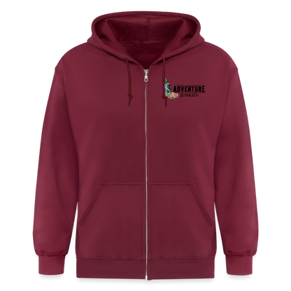 Adult Unisex Heavyweight Hooded Jacket - maroon