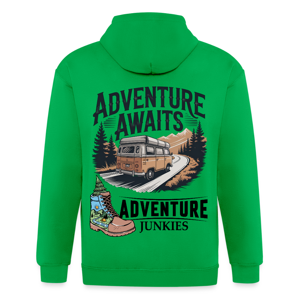 Unisex Heavyweight Hooded Jacket - kelly green