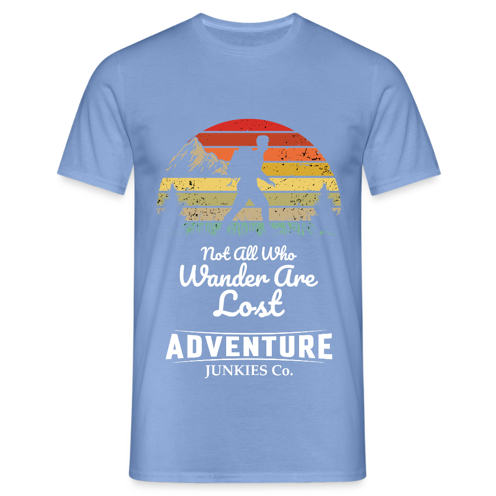 Men's Hiking & Walking T-Shirt - carolina blue