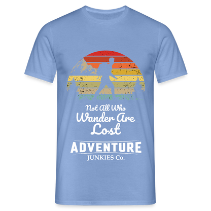 Men's Hiking & Walking T-Shirt - carolina blue