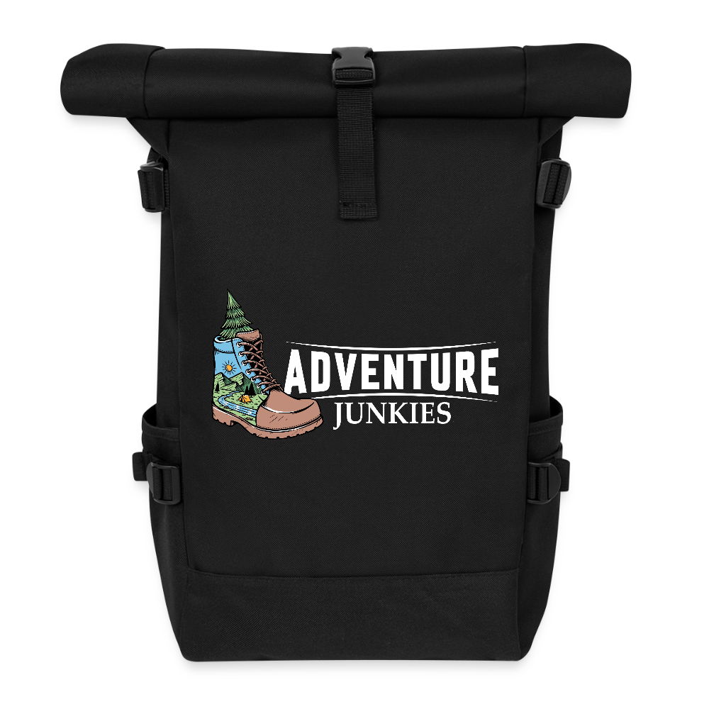 Roll Top Backpack - black