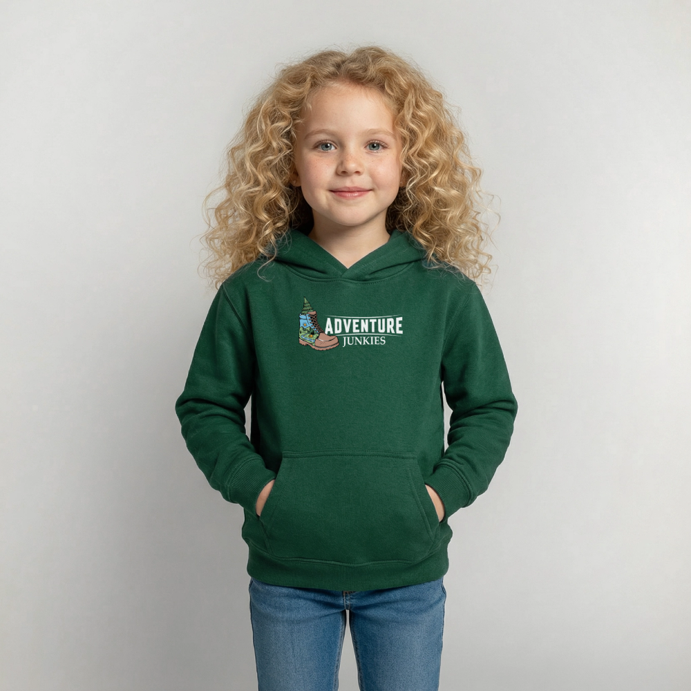 Children's Unisex Hoodie  {Customise Breed & Paw } - bottle green